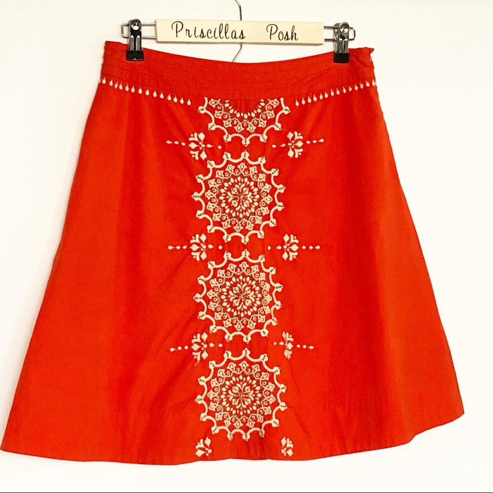 Anthropologie Lithe Beaded Gilded Dawn Skirt SZ 2